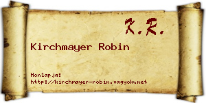 Kirchmayer Robin névjegykártya